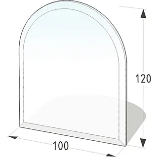 Lienbacher Funkenschutzplatte Glasbodenplatte Rundbogen 6mm Stärke