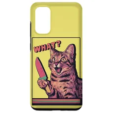 Hülle für Galaxy S20 Halloween Katze Messer Design Witzige Tier Katzen