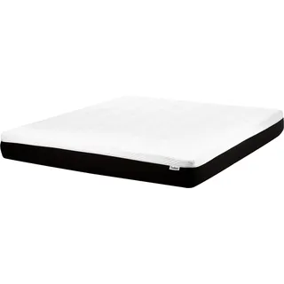 BELIANI Latexschaummatratze hart mit abnehmbarem Reißverschlussbezug 180 x 200 cm Möbel Schlafzimmerzubehör - Weiß, Schwarz