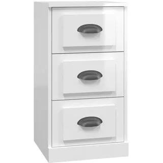 vidaXL Sideboard 36 x 67,5 x 35,5 cm Hochglanz / Weiß
