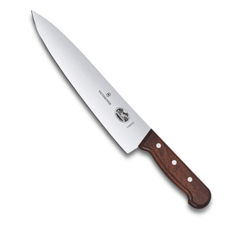 Victorinox Victorinox, Wood, Profi Tranchiermesser, Extra Scharfe Klinge, gerader Schliff, 25 cm, Edler Holzgriff, Rostfreier Stahl, braun