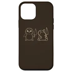 Hülle für iPhone 12 mini Pinguin und Capybara hält ein Messer