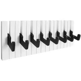 Ricoo Garderobenleiste Piano Design Weiß