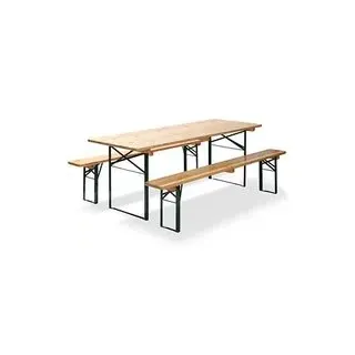 FEROS® Bierzeltgarnitur Fiesta, grün Holz, Metall