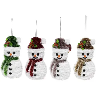 Christmas Gifts 01741 Schneemann 3D Glänzend mit 4 Stück