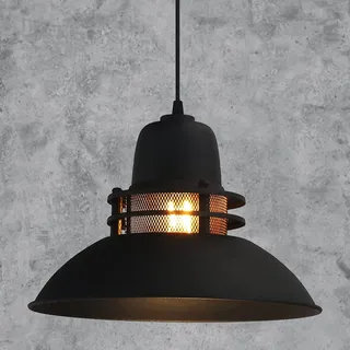 bamyum Hängelampe Leuchtturm Pendelleuchte Schwarze Lampe Ø34 cm Vintage Hängeleuchte Kann als Wohnzimmerlampe Küchenlampe Schlafzimmerlampe und Kinderzimmerlampe Verwendet Werden E27 Fassung