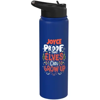 Elf Joyce Spruch Lustiger Weihnachtsfreude Name Personalisiert Stainless Steel Insulated Water Bottle