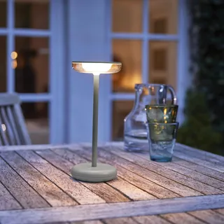 Moderne dimmbare LED Tischlampe 30cm, 1800mAh Akku, warmweiß, USB-C, 5-7h Leuchtdauer, 180 Lumen