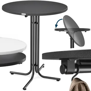 Stehtisch Grau Ø80x110cm klappbar Outdoor höhenverstellbar bis 100kg