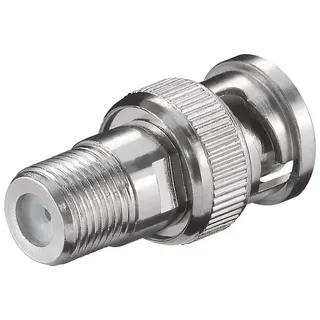 goobay F-Adapter: F-Buchse > BNC-Stecker - Adapter-Stecker aus Zink