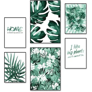 Artland Poster »Pflanzenliebe« Blätter 6 Stk. tlg. Poster, Wandbild, Bild, Wandposter, grün