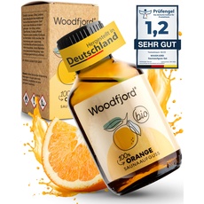 WOODFJORD Saunaaufguss Orange BIO 100 ml I Premium Sauna Aufgussmittel für authentische und nachhaltige Saunaerlebnisse I Saunaöl und Saunaduft I Fröhlich und positiv