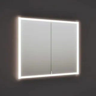 burgbad rl20 Spiegelschrank 102 cm, mit Klarglas Lichtrahmen für Wandeinbau