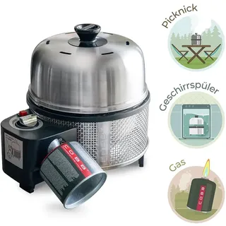 Cobb Premier, Grill, Gas, 1 Zone(n), 4 Person(en), Kessel, Gitter + Rost - Schwarz, Silber