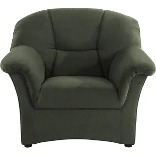DOMO collection Sessel Sarafina Mikrofaser 102 x 83 x 81 cm Grün mit Federkern