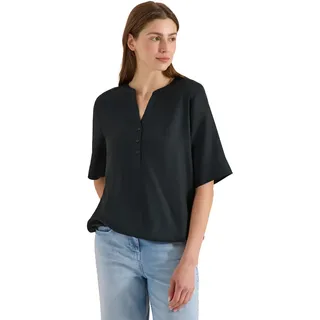 Cecil Kurzarm Bluse mit Split Neck Palm Breeze Green L