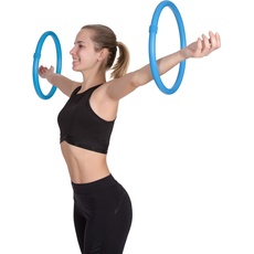 HOOPOMANIA Arm Hoop [2-teilig - blau] Minihoop gegen schlaffe Oberarme mit Schaumstoff