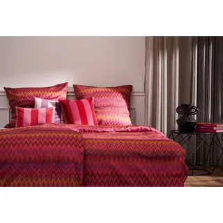 Bettwäsche APELT "Gino", rot (bordeauxrot), B/L: 135cm x 200cm, 1 Stk., 1 Stk., Satin (Bio-Baumwolle), B/L: 80cm x 80cm, 2, Satin (Bio-Baumwolle), Bezug: 100% Baumwolle, Bettwäsche, Bettwäsche, Bettwäsche-Set mit Reißverschluss, Baumwoll-Satin, Digitaldruck