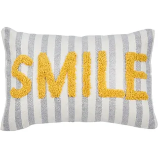 Done. Kissenbezug Cushion Happy Smile 40 x 60 cm Gelb