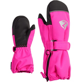 Ziener Unisex Baby LANUP Ski-Handschuhe/Wintersport | wasserdicht, extra warm, Wolle, Bright pink, 80cm