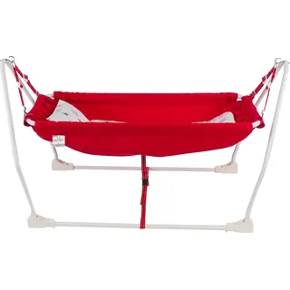 Evila Originals, Marmaris - Red, Kinderbetten, Babyhängematte, Rot, Baumwolle, 120 x 59 x 66 cm - Rot