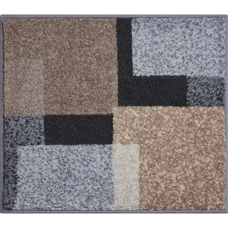 Grund Bidet-Vorleger , Grau, Schwarz, Taupe , Textil , Karo , rechteckig , 50x60 cm , Oeko-Tex® Standard 100, Made in Europe , für Fußbodenheizung geeignet, rutschfest , Heimtextilien, Badtextilien, Badematten
