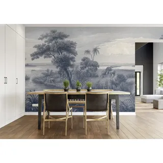 Rasch Textil Rasch Vlies Fototapete 556124 Blau-Mittelblau Muster & Motive 2,65 m x 3,71 m