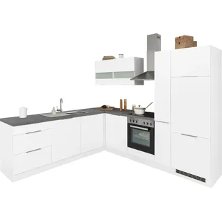kochstation Winkelküche L-Form 240 x 270 cm weiß