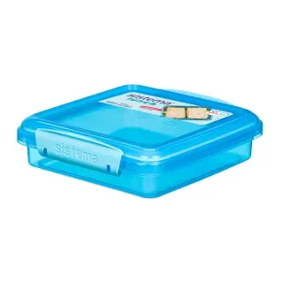 Sistema Sandwich Box, gefriergeeignet, Leicht verschließbare Lunchbox für den täglichen Gebrauch, 1 Sandwich Box, Fassungsvermögen: 450 ml
