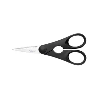 Fiskars Küchenschere mit Flaschenöffner 20 cm Edelstahl Schwarz