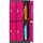Schließfachschrank Spint Wertfachschrank Umkleideschrank 185x90x45 cm anthrazit-rosa