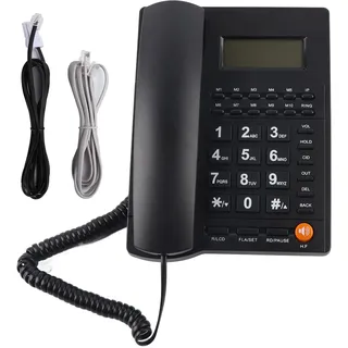 ciciglow Schnurgebundenes Telefon, Freisprech-Festnetztelefon mit Großem Knopf für Family Office und Eingebauten Intelligenten Sprachchip Im Hotel