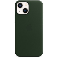 Bild iPhone 13 mini Leder Case mit MagSafe schwarzgrün