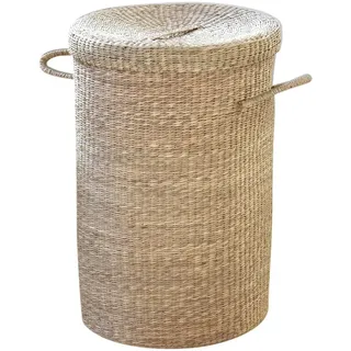 Calicosy Wäschekorb aus natürlichem Seegras , Naturmaterialen , 40x60x40 cm , Haushalt & Kleinelektro, Wäschepflege, Wäschekörbe & Wäschetonnen
