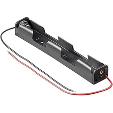 CABLEPELADO Flacher Batteriehalter, AA-Batteriehalter, inklusive 200-mm-Kabel, Gesamtspannung: 3 V (1,5 V pro Batterie), geeignet für 2 LR6 AA-Batterien (FR6, HR6, LR6)