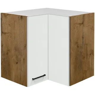 FlexWell Eckoberschrank , Eichefarben, Magnolie , Metall , 1 Fächer , einzeln stellbar , 60x54.8x32 cm , Made in Germany , individuell planbar, Zusatzausstattung erhältlich, hängend , Küchen, Küchenmöbel, Küchenschränke, Eckschränke Küche
