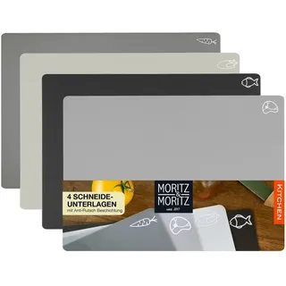 Moritz & Moritz 4x Schneidematte Küche - 28 x 38 cm Schneidematten, Set, 4 Stück