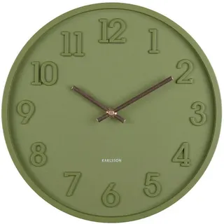 Karlsson Wanduhr , Smaragdgrün , Kunststoff , Timerfunktion , Dekoration, Uhren, Wanduhren