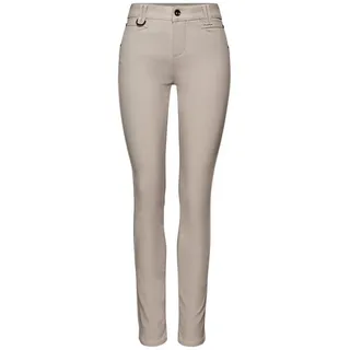 STREET ONE Damen 3715973 Slim Fit Coated Hose, in Hellgrau / W40/L32