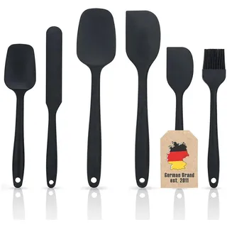 Intirilife Spatel-Set (6-tlg.) , Schwarz , Kunststoff , 6x2x26.9 cm , antihaftbeschichtet , Backen & Backzubehör