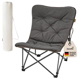 Skandika Moonchair XL/Mala Campingstuhl, bequemer Klappsessel inkl. Tragetasche | Klappbarer Stuhl mit Robustes Stahlgestell | Indoor und Outdoor Stuhl für Garten, Balkon, Reisen