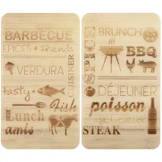 Maximex Herd-Abdeckplatte »Universal Modell BARBECUE« für Induktions-, Glaskeramik-, Elektro- und Gasherde, höhenverstellbar, braun