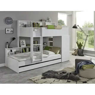 RELITA Etagenbett 2 Schlafgelegenheiten 90 x 190 cm Spanplatte weiß