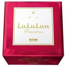 Lululun Precious Aging Care Face Mask Moist - Red - 1Box For 32pcs (Green Tea Set )