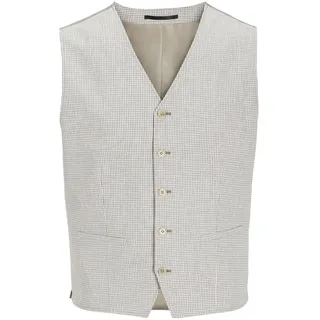 JACK&JONES Herren JPRRIVIERA Linen Waistcoat Anzugweste, Timber Wolf/Checks:Slim FIT, 46