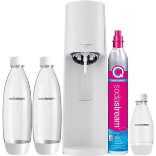 Sodastream  Terra white + 2 PET-Flasche 1 l + PET-Flasche 0,5 l + Zylinder 