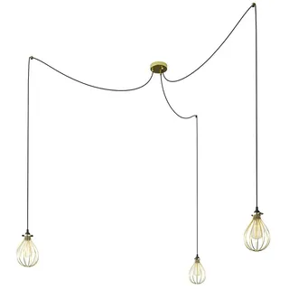 Creative Cables Spider Drop 3 Falls Hängelampe - Brass - One Size