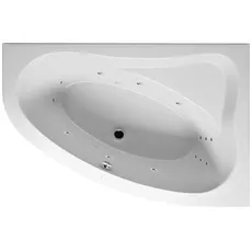 RIHO Lyra Eck-Badewanne, Version links, mit Flow-System, Einbau, 2-Sitzer, weiß, B0, Ausführung: 153,5x100,5x47cm, Nutzinhalt: 150 Liter