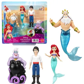 Mattel Disney Princess Ariel Set aus 4 kleinen Puppen