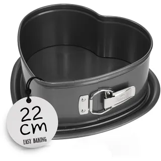 Birkmann, Easy Baking, Springform Herz, Kuchenform mit extra hohem Rand und Marken-Antihaftbeschichtung, auslaufsicher, 5 Jahre Garantie, Maße: Ø 22 cm, 881501
